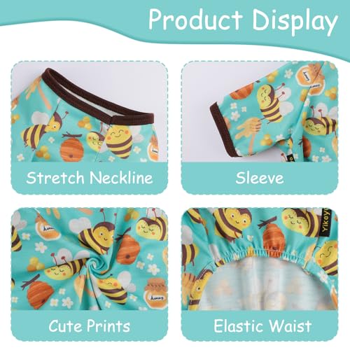 Dog Pajamas for Small Dogs, Soft Thin Pjs Jammies Cat Doggie, Summer Pet Cute Puppy Clothes Outfits Dogs Boy Girl(Bee, M) - color: Bee, size: Medium (Chest 16.9 in)