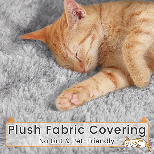 Yaheetech XL Cat Tree, 72in Multi-Level Cat Tower with 2 Cozy Caves, 3 Soft Perches, Scratching Posts, Board, and Dangling Ball, Pet Furniture Play House for Kittens/Cats, Light Gray - color: Light Gray