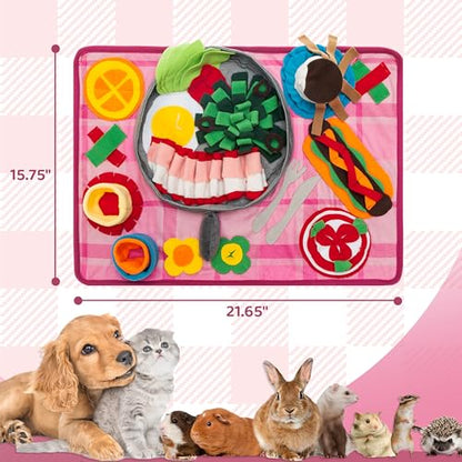 Snuffle Mat for Dogs, Interactive Slow Feeding Mat Toy for Small & Medium Dog, Puppy, Cat, Rabbit, Washable Encourages Foraging Exploration Pet Sniffing Mat Indoor