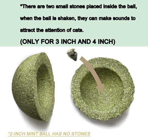 Catnip Balls for Cats - 3 inches Diameter Catnip Ball, Interactive Cat Toy for Indoor Cats, Cat Nip Licking Balls - size: 3 inch