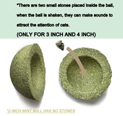 Catnip Balls for Cats - 4 inches Diameter Catnip Ball, Interactive Cat Toy for Indoor Cats, Cat Nip Licking Balls - size: 4 inch