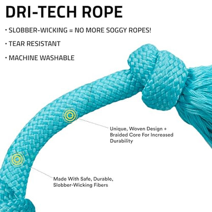 Playology Dog Toys | Dri-Tech Rope Toy Tug of War Rope for Aggressive Chewers | Jumbo Peanut Butter Scented Toy - Easy to Clean and Made from Non Toxic Materials - size: Jumbo, style: Peanut Butter