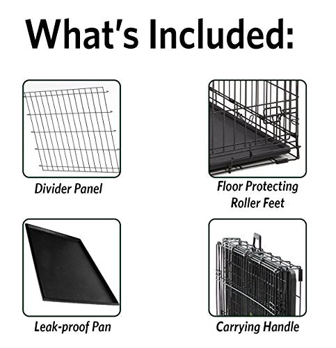 MidWest Homes for Pets Ultima Pro Heavy-Duty 42-Inch Dog Crate, Ultra-Strong Steel Double Door Pet Cage for Large Breeds, Accessories Included - size: 43.0"L x 28.5"W x 31.3"H