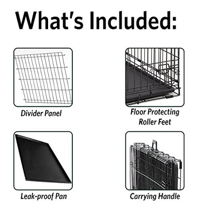 MidWest Homes for Pets Ultima Pro Heavy-Duty 36-Inch Dog Crate, Ultra-Strong Steel Double Door Pet Cage for Medium to Large Breeds, Accessories Included - size: 37.0"L x 24.5"W x 27.5"H