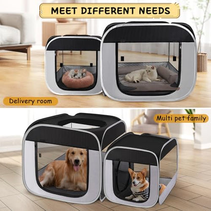 Tailtastic Large Cat Playpen with Separate Areas,Outdoo&Indoor Cat Enclosures,Portable Pet Playpen for Indoor Cats,Puppy and Small Animals, Dog Playpen with Carrybag.