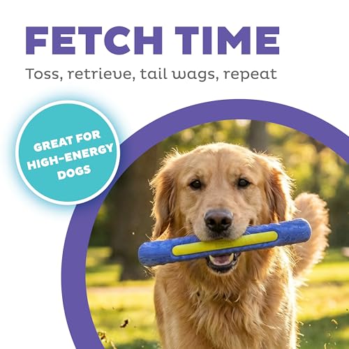 Outward Hound FlyFetch Stick Dog Toy, Durable Natural Rubber, Lightweight, All Breeds, 10.4"