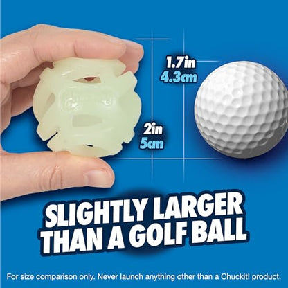 Chuckit! Air Glow Fetch Ball Dog Toy, Small (2 Inch) Pack of 2, for Breeds 0-20 lbs - size: Small