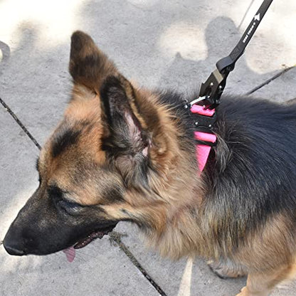 Heavy Duty Waterproof Dog Leash - Large Scissor Frog Quick Release Clasp, PVC Rubber Coated Nylon Training Lead for Large and X-Large Dogs, Odor Free, Durable, Easy to Clean, Nonslip Grip, Secure Hold - size: 6FTSM