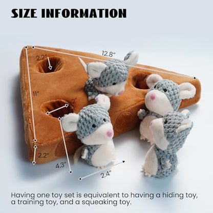 Nocciola Hide & Seek Interactive Dog Toys - Squeaky Toys for Small to Medium Dogs, Keeps Them Busy, Reduces Boredom - style: 4 Packs Squeaky Toys