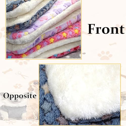Super Soft Fluffy Premium Flannel Pet Blanket Washable Shaggy Plush Calming Dog Blankets Flannel Throw for Small Medium Large Dogs Cats (Color : Pink 2, Size : S 35 * 27CM/13.7 * 10.6IN)