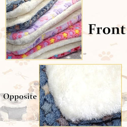 Super Soft Fluffy Premium Flannel Pet Blanket Washable Shaggy Plush Calming Dog Blankets Flannel Throw for Small Medium Large Dogs Cats (Color : Purple, Size : S 35 * 27CM/13.7 * 10.6IN)