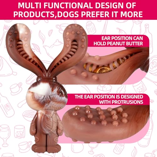 Indestructible Dog Toys for Aggressive Chewers, Tough and Durable Chew Toys for Large Medium Dogs, Interactive Dog Chew Toys to Keep Them Busy (A Rabbit) - color: A Rabbit