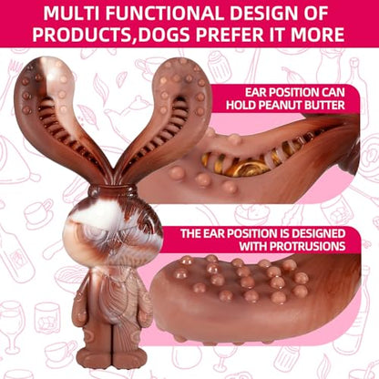 Indestructible Dog Toys for Aggressive Chewers, Tough and Durable Chew Toys for Large Medium Dogs, Interactive Dog Chew Toys to Keep Them Busy (A Rabbit) - color: A Rabbit