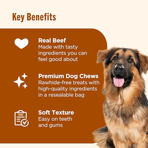 Nutrish Soup Bones Premium Dog Chews with Real Beef and Barley, 3 Chews (Rachael Ray) (Pack of 8) - size: 6.3 Ounce (Pack of 8)