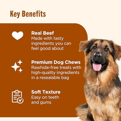 Nutrish Soup Bones Premium Dog Chews with Real Beef and Barley, 3 Chews (Rachael Ray) (Pack of 8) - size: 6.3 Ounce (Pack of 8)