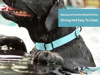 Waterproof Dog Collars,Easy Clean Collar,Adjustable Dog Collars for Small,Medium, Large Dogs (Lake Blue, S) - color: Lake Blue, size: S