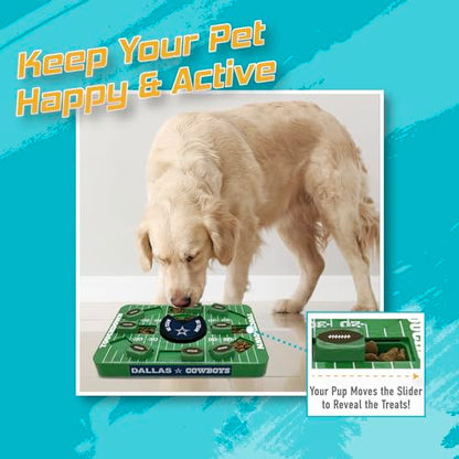 Pets First NFL Dallas Cowboys Large Puzzle Toy - Interactive Dog Treat & Slow Feeding Toy - color: DALLAS COWBOYS, size: Large