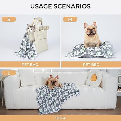 1 Pack 3 Blankets Super Soft Fluffy Premium Cute Elephant Pattern Pet Blanket Flannel Throw for Dog Puppy Cat Dark Grey Medium(30x20 inch) - color: Dark Grey, size: 30x20 inch (Pack of 3)