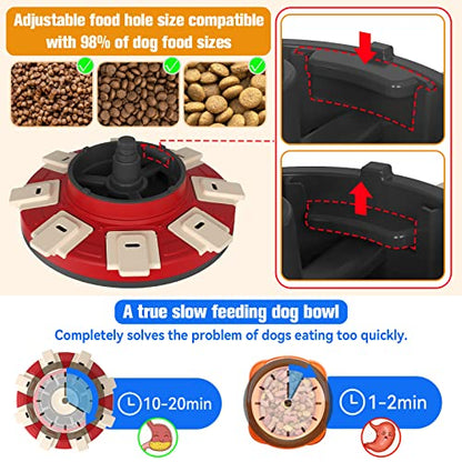 Dog Treat Puzzle Slow Feeder Toys, Dog Food Treat Dispenser/Slow Feeder/Interactive Enrichment Toys for Large/Medium/Small Dogs, Puppy Boredom Buster and Mentally Stimulating, Level 2 in 1 - color: Puzzle Toy 2 in 1 A
