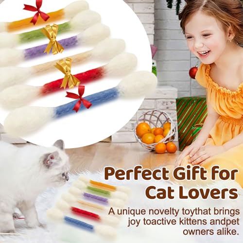 Giant Cotton Bamboo Cat Toy, Soft Cotton Swab Style Kicker Toy for Cats and Kittens, Fun Interactive Catnip Toy, Durable Swab Shape Cat Toy (D) - color: D