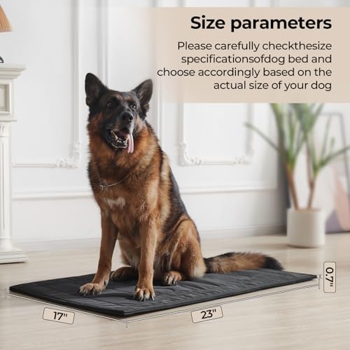 Chew Proof Dog Crate Pad - Indestructible Durable Dog Bed for Aggressive Chewers, Machine Washable & Waterproof Indoor Outdoor Tough Kennel Pad for Small Dogs (X-Small (17"x23")) - size: X-Small (17"x23")