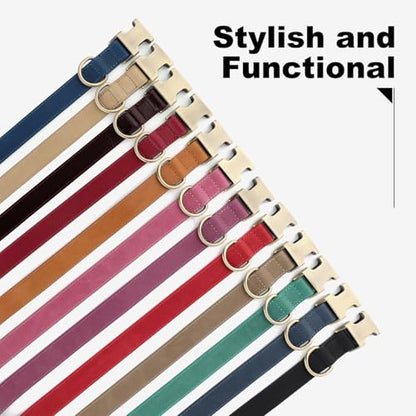 Plutus Pet Genuine Leather Dog Collar – Adjustable Pet Collar with Quick Release Metal Buckle, Soft Real Leather for Small Medium Large Dogs, Heavy Duty & Skin-Friendly (Burgundy, XS) - color: Burgundy, size: XS