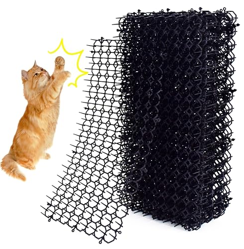 10 Pack 16 x 8 Inch Cat Scat Mat with Spikes, Scat Mat for Cats Cat Deterrent Mat Digging Stopper Repellent Spike Mat - size: 10 Pack