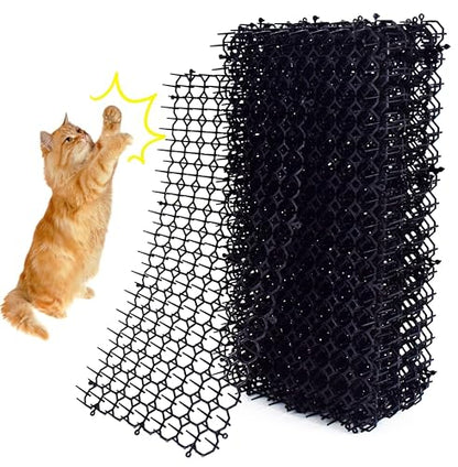 10 Pack 16 x 8 Inch Cat Scat Mat with Spikes, Scat Mat for Cats Cat Deterrent Mat Digging Stopper Repellent Spike Mat - size: 10 Pack