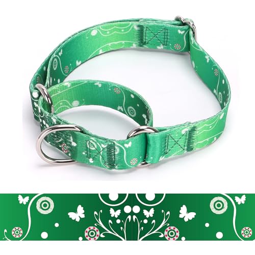 Martingale Dog Collars - Flower Multicolor Cute Patterns, Adjustable Nylon Training Dog Collar Suitable for Boy and Girl Dogs Medium Large Dogs (3, M) - color: 3, size: M