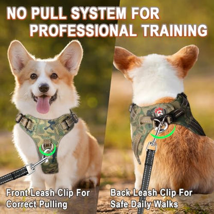 Dog Harness Step in Dog Vest Harness, Reflective Adjustable Puppy No Pull Harness Breathable Soft for Small and Medium Dogs Cats, Camo, XXS - color: Camo, size: XX-Small