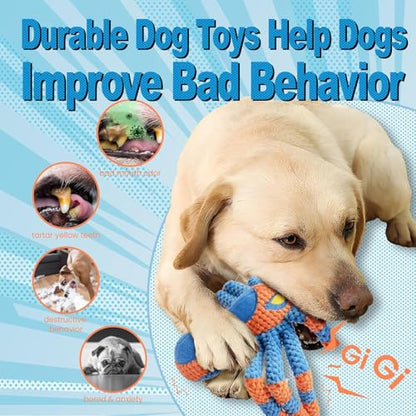 LEGEND SANDY Squeaky Dog Toys- Plush Dog Toys with Soft Fabric for Small, Medium, and Large Dogs Daily Companionship, Training Reward Gift - color: Blue Spider