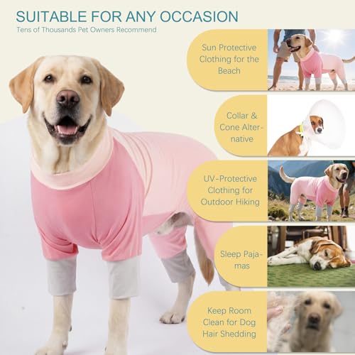 UV Protection Dog Shirt for Summer Lightweight, Stretchable, and Quick-Drying Keeps Your Dog Cool and Safe from Sun Damage RedPink XL - color: RedPink, size: XL