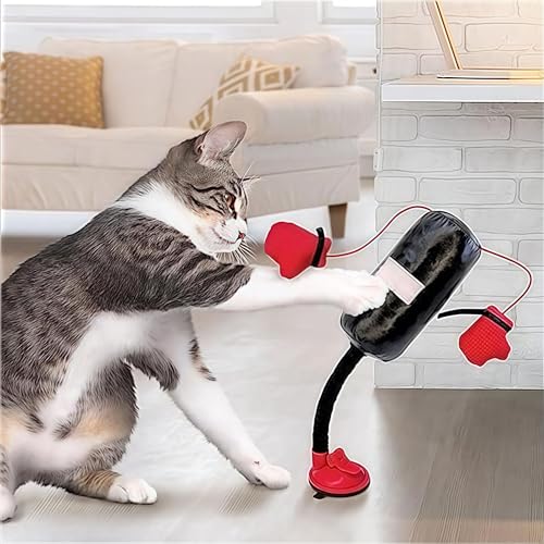 Cat Punching Bag Toy – Interactive Cat Boxing Toy with Springy Bobbing Action, Suction Cup Base, Indoor Kitten Exercise and Fun Activity Cats Boxing (2PC) - color: 2PC