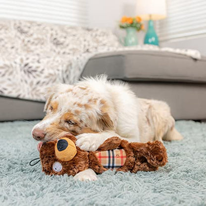 Huxley & Kent Slappies for Dogs | Beary Styles (Small) | Squeak & Shake Dog Toy | No Stuff Squeaky Toy, TPR Ball in Head | Simulates Hunting Nature for Dogs - size: Small, style: Beary Styles