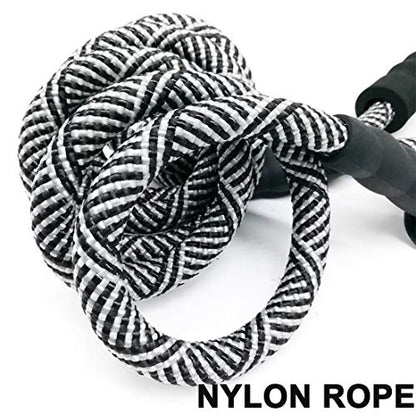 Heavy Duty Rope Dog Leash, 3/4/5/6/7/8/10/12/15/20FT Nylon Pet Leash, Soft Padded Handle Thick Lead Leashes for Large Medium Dogs (Black, 1/2" * 12') - color: black, size: 1/2" * 12'
