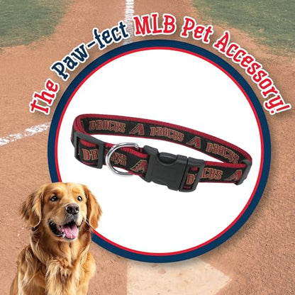 MLB Arizona Diamondbacks Licensed PET COLLAR- Heavy-Duty, Strong, and Durable Dog Collar. Available in 29 Baseball Teams and 4 Sizes - color: Arizona Diamondbacks, size: Medium