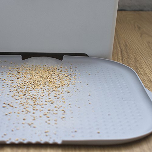 Modkat® Katch Litter Mat for Cats -Traps Litter and Mess, Non-Slip, Easy to Clean, Soft Material, Waterproof, Grey