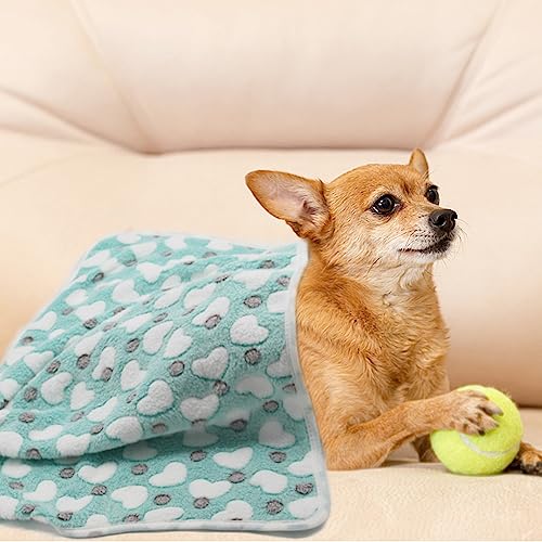 1 Pack 3 Puppy Blankets Super Soft Warm Sleep Mat Love Print Blanket Fluffy Fleece Pet Blanket Flannel Throw Dog Blankets for Small Dogs Puppy Dogs Fluffy Cats,Mix Love-Small(23"x15") - color: Mix Love Series, size: Small(23"x15")