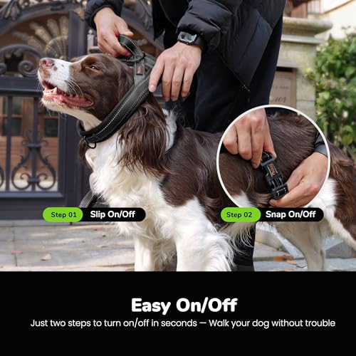 Didog No Pull Dog Harness with Soft Mesh Padded,Reflective & Quick Fit Light Weight Dog Strap Vest Harness,Easy for Walking Training (M:Chest 21-26", Mesh-Black) - color: Black, size: M: Chest 21-26", Fit 28-50 lbs