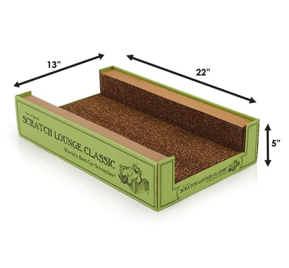 Scratch Lounge - Reversible Cardboard Cat Scratcher with Floor Refill and Catnip