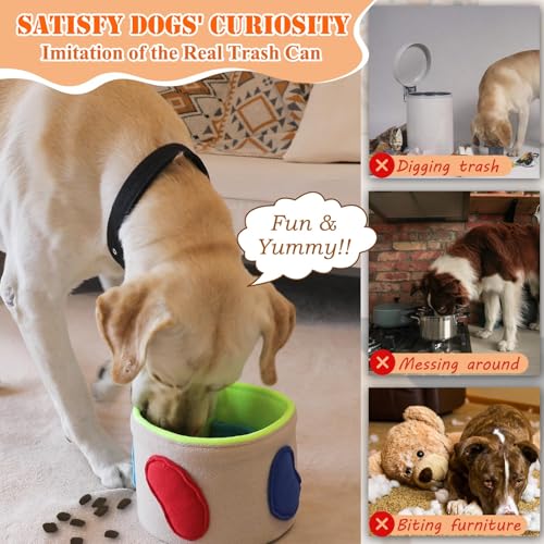 Ablechien Snuffle Mat for Dogs, Interactive Dog Puzzle Toys, Enrichment Feeding Sniff Mat, Dog Slow Feeder Bowl with Non-Slip Bottom, Encourage Natural Foraging Skills and Stress Relief