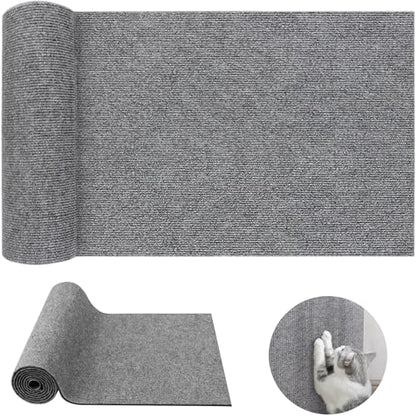 Cat Scratch Furniture Protector, Trimmable Self-Adhesive Cat Scratch Pad, 78.7"x11.8" Carpet Cover for Couch, Sofa, Walls, Furniture Cat Scratcher Board, Anti Scratch Pad for Cat Claws (Gray) - color: Gray