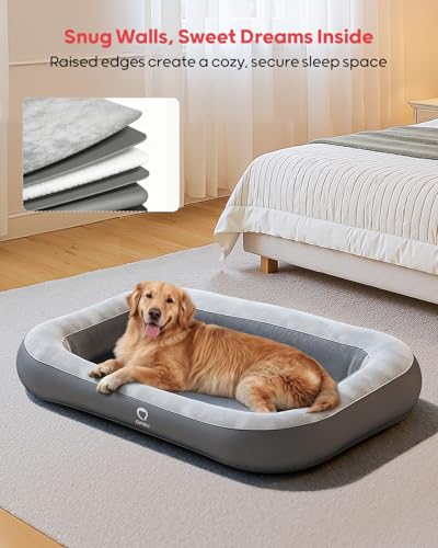 QPAU 47 in Inflatable Dog Bed for Home Travel and Outdoor, Pet Mattress for Small, Medium & Large Dogs (Pump Included - size: Small to Medium