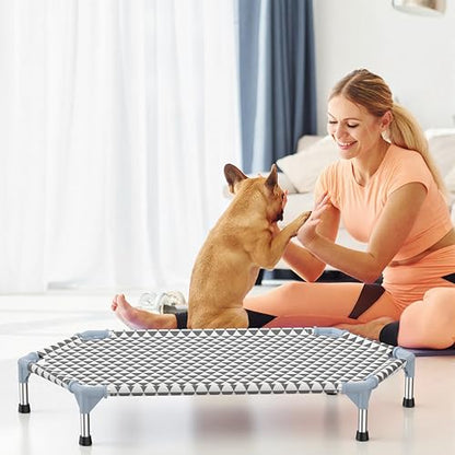 Kuntrust Elevated Outdoor Dog Bed (6 Sided Medium, Triangle) - size: 6 sided Medium