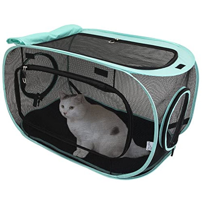 Kitty City Outdoor Catio Furniture and Play Kits for Cats, Outdoor Kennel - color: H) Rectangular Tent