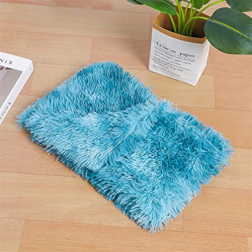 Pet Faux Fur Calming Blanket Soft Dog Cat Protector with Two-Side Fur, Thick Shaggy Bed Throws Pet Blankets Soft Fuzzy Microfibe Cat Throw Bed Couch Washable 22"x14" Inch Gradient Blue - color: Gradient Blue, size: 22"x14" Inch