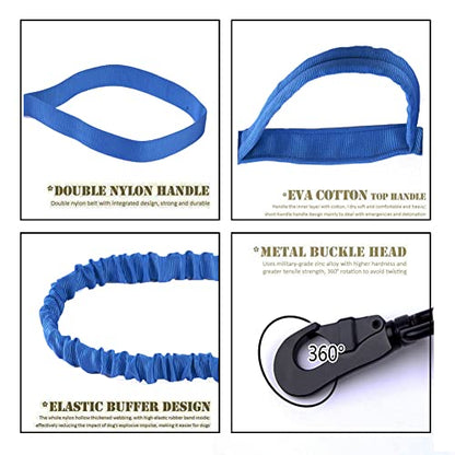 Tactical Dog Collar and Leash Set Adjustable Military Nylon Dog Collar with Control Handle and Heavy Duty Metal Buckle for Large Dogs（Dark Blue S - color: Dark blue SET(collar+leash), size: Small (Pack of 1)