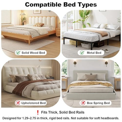Foldable Bedside Cat Bed, Bedside Dog Bed Attached to Human Bed for Cats & Small Dogs, Plush Cozy Pet Bed with Removable Washable Cover, Supports up to 50 lbs