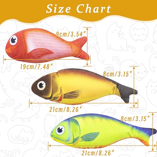 Soft Catnip Toys Fish, 3 Pack Bell Sound Cat Toys, Interesting Indoor Cat Kicker Toys, Durable and Highly Interactive Catnip Toys (Lucky Fish) - color: Lucky Fish