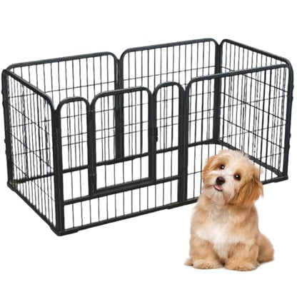 Dog Playpen for Indoor & Outdoor, 6 Panels Heavy Duty Dog Playpen, Foldable Metal Pet Play Pen Exercise Pen, Stainless Steel Pet Fence Barrier for Dog Cat Rabbit Indoor Outdoor Home Yard
